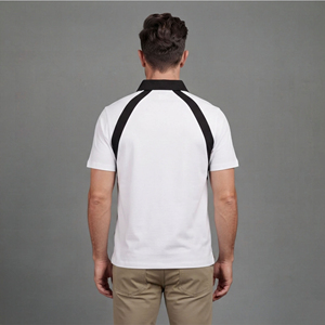 Polo homme grande taille respirant de qualité supérieure, impression logo personnalisée, manches courtes, 2 couleurs, 100% coton. - Product Image 3