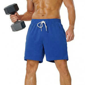 Pantalones Cortos Deportivos de Malla Azul para Hombre, de Secado Rápido, con Cordón Ajustable, para Gimnasio, Entrenamiento, Baloncesto y Playa - Product Image 1