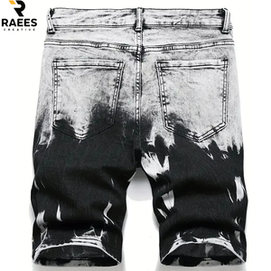 Mid Waist Denim <b>Shorts</b> Light Wash Straight Leg 100 Cotton <b>Woven</b> Casual Summer Style Button Closure Denim <b>Shorts</b> - Product Image 2