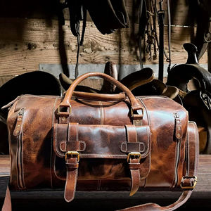 Sac de voyage de luxe en cuir PU grande capacité pour femmes, sacs de sport imperméables avec compartiments, sac de voyage en cuir grande capacité - Product Image 6