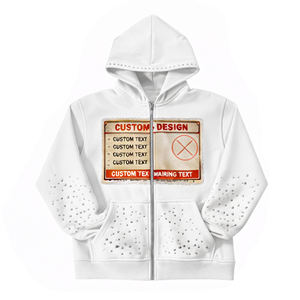 Sweat à capuche zippé 100 % coton épais délavé, impression DTG, unisexe, molleton personnalisé, tenue de fitness pour homme, délavé à l'acide, hiver, écologique - Product Image 3