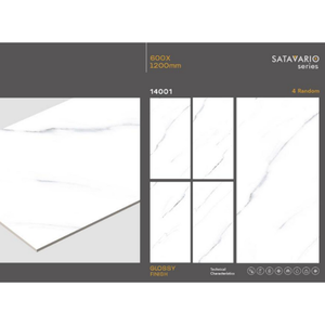 Carreaux de porcelaine émaillée GVT PGVT 60x120 cm, revêtement de sol durable, carreaux 2x4 pieds, intérieur moderne, 600 x 1200 mm - Product Image 2