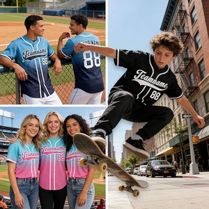 Maillot de baseball personnalisé, uniforme d'équipe personnalisé, chemise personnalisée avec nom, numéro et logo brodés pour hommes, femmes, garçons et filles - Product Image 5