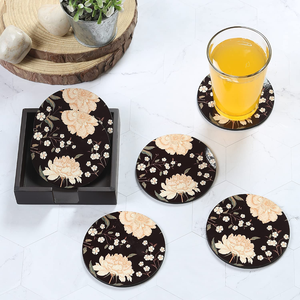 แผ่นรองแก้ว MDF พิมพ์ลายเคลือบเงา ลายผลไม้ทันสมัย ทรงกลม ขายดี - Product Image 6