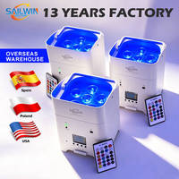 10 projecteurs LED sans fil 6x18W DMX sur batterie, avec Wi-Fi et étui de chargement, pour mariages, fêtes et bars