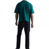 T-shirt Homme Vert Uni 100% Coton Manches Courtes Col Rond Coupe Décontractée Écologique Respirant Séchage Rapide