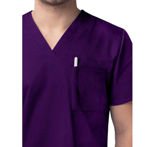 Uniformes Médicos de Verano para Hombre de Alta Calidad, con Múltiples Bolsillos, Sostenibles, Blusas Quirúrgicas sin Costuras de Poliéster/Algodón - Product Image 6