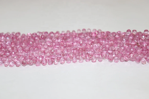 Cuentas facetadas de topacio rosa natural AAA de 4*6 mm, 8 pulgadas, cuentas de topacio recubiertas para la fabricación de joyas a precio mayorista - Product Image 5