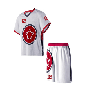 Ensemble uniforme de lacrosse, maillot à manches courtes, short imprimé, séchage rapide, vêtements de sport pour club adulte, 100% polyester - Product Image 1