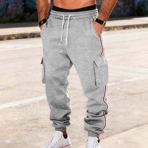 High Quality Custom Logo Men's 100% Cotton 380 GSM Drawstring Loose Fit Cargo Baggy Joggers Sweatpants Plus Size Oversized - Product Image 2