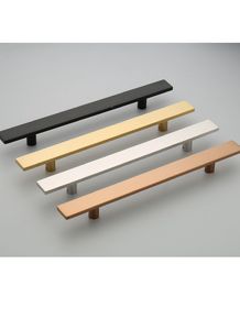Modern Stainless Steel Cabinet Bar Handles Minimalist Design Black <b>Gold</b> Silver Bronze Kitchen Furniture <b>Drawer</b> <b>Pulls</b> Durable - Product Image 1