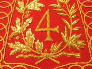 Drapeau de présentation de luxe en fil de bullion régimentaire tissé et cousu avec aimant, brodé or, vente en gros OEM - Product Image 6