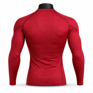 T-shirt de compression athlétique décontracté pour homme, en Spandex/Polyester, pour l'été, entraînement et course à pied, OEM ODM, marque privée, commandes en gros, faible MOQ - Product Image 2