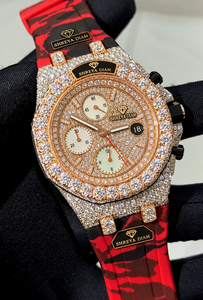 Montre SHREYA DIAM de Luxe en Alliage d'Acier Inoxydable avec Moissanite, Mouvement à Quartz, Date Automatique, Résistance à l'Eau 1 Bar - Meilleure Vente - Product Image 1