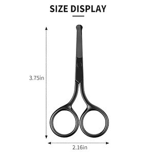 Tijeras Profesionales para Recortar el Vello de la Nariz, Herramienta de Aseo Facial de Acero Inoxidable, Tijeras de Alta Precisión para el Cuidado de la Belleza para Hombres - Product Image 2