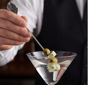 Modern Stainless Steel Cocktail Stirrers Set Leaf Design <b>Bar</b> <b>Tools</b> Reusable Mixing Spoons For Cocktail Stirring - Product Image 5