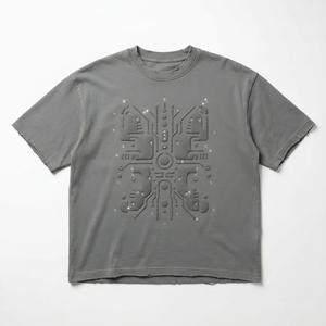 Camiseta Personalizada con Estampado Digital, Tejida, 100% Algodón, Unisex, Estilo Urbano, Logotipo Frontal Sólido, Transpirable, Cuello Redondo, Manga Corta, Corte Regular - Product Image 1