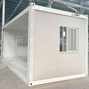 Contenedor plegable con marco de acero en forma de Z de 20 pies, fácil de instalar, para acampar al aire libre, oficina, Villa, Hotel, Panel sándwich de madera, casa plegable - Product Image 1