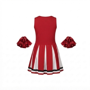 Uniforme de cheerleading personnalisé en gros pour femmes et filles, sans manches, col en V, jupe plissée, accessoires, vêtements de sport d'équipe, tendance danse - Product Image 2
