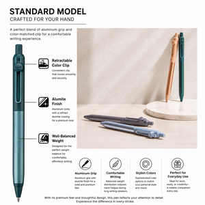 UNI-ball ZENTO Flow Model UBN-ZF Premium Gel <b>Pen</b> 0.38mm 0.5mm Aluminum Body Smooth Ink Japan Stationery - Product Image 3