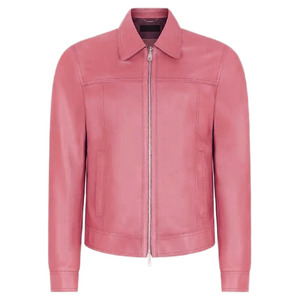 Solid Color Breathable Men Clothing <b>Leather</b> <b>Jacket</b> With Custom Private Label High Quality Casual Winter Style <b>Long</b> Sleeve Design - Product Image 1