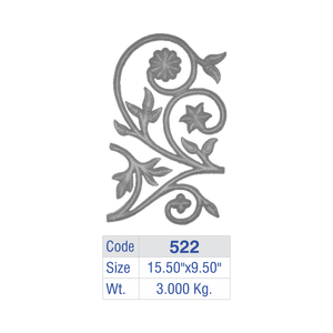 Floral vine aluminum staircase railing panel cast <b>iron</b> fence insert luxury villa balcony guardrail terrace grill wholesale cost - Product Image 1