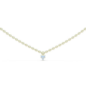 จี้ทองคำ 14k สีเหลืองทรงกลม/ทรงแมลงประดับเพชรเลี้ยงในห้องปฏิบัติการสำหรับผู้หญิง สวมใส่ได้ในที่ทำงาน |   เพชรที่เพิ่งเพาะเลี้ยง - Product Image 1