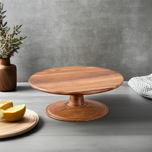 Round Acacia Wooden Cake Stand and Cupcakes <b>sweet</b> pastries serving Stand Tray Tools for home Decor <b>party</b> kitchen accessories - Product Image 5
