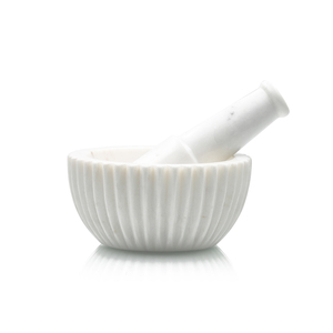 Mortero y Pilón de Piedra Natural de Mármol, Tazón de Molienda Resistente para Especias y Hierbas, Utensilio de Cocina, Diseño Único, Proveedor Mayorista - Product Image 1