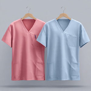 Medical <b>Scrub</b> Top for Doctors Nurses Hospital Wear <b>Scrub</b> Shirt - Product Image 2