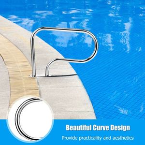 Corrimano per Piscina in Acciaio Inossidabile con Piastra di Base, Accessori Premium per Piscine - Product Image 3