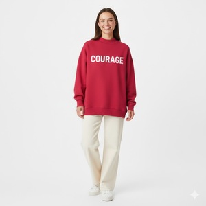 Premium Quality Fully Customized Casual Autumn Winter Solid Front Pullover Mockneck Sweatshirt Eco-Friendly Polyester / Cotton - Product Image 2