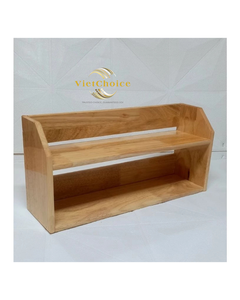 VietChoice Bamboo Storage <b>Rack</b> Rectangular Three-Layer Expandable Size Modern Standing Type for <b>Kitchen</b> Spice Organizer - Product Image 1
