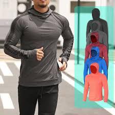 Mens Performance Compression Hoodie <b>Long</b> <b>Sleeve</b> Athletic <b>Training</b> <b>Top</b> Wholesale Tactical Running Regular Fit Sportswear Plaid - Product Image 3