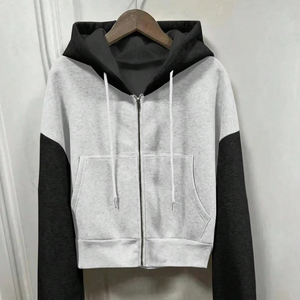 Womens <b>zip</b> <b>up</b> hoodie lightweight cotton blend long sleeve fashion activewear <b>jacket</b> ideal for <b>gym</b> or daily wear - Product Image 1