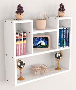 Estante de Pared de Madera para Libros Abiertos Skybow (Nivel 5) para Sala de Estar, Estudio, Oficina, Biblioteca, Dormitorio, Cocina - Product Image 3