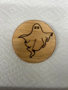 Premium Halloween Theme Wooden Drink Coasters Suitable For Cafe <b>Table</b> Decor And Stylish Beverage <b>Protection</b> From India - Product Image 4