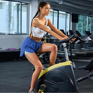 Royal Blue 2 In 1 Women Gym Shorts Polyester Double Layer Running Shorts With <b>Phone</b> Pocket High Waist Breathable Bottoms - Product Image 5