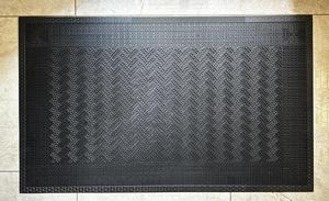 Alfombra de Goma Acanalada ROYAL de 90x150cm, Diseño Moderno de Ladrillos, Alfombra Grande para Entrada, Antideslizante, para Uso en Exteriores - Product Image 3