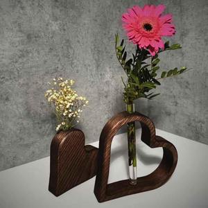 Nuevo Jarrón Decorativo de Madera Natural para Mesa Alta, Accesorios para Arreglos Florales, Jarrones de Madera Económicos para Flores Secas - Product Image 4