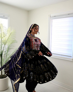 Ensembles de robes et pantalons afghans pour femmes, très demandés, dernières arrivées, nouveau design, vêtements de mode pour femmes, robes afghanes brodées - Product Image 6