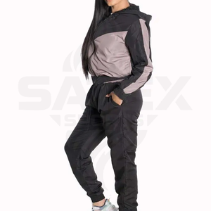 Solid Color Windbreaker Waterproof <b>Wind</b> <b>Breaker</b> Jacket Unisex Windbreaker Jacket and Pants Sets Breathable Nylon Tracksuits - Product Image 2