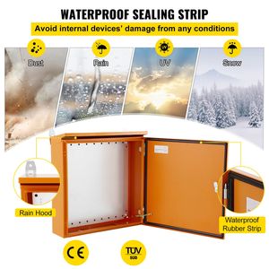 Caja Eléctrica Metálica Impermeable y a Prueba de Polvo IP65 Probada Según los Estándares NEMA 4 para Exteriores, Medidas 20.0 X - Product Image 4