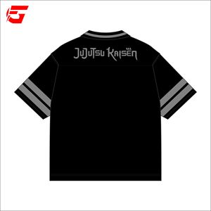 Maillots rétro Jujutsu Kaisen entièrement personnalisés, 100 % polyester, coupe ample, impression par sublimation, prix usine, fabriqués au Pakistan - Product Image 2