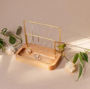 Elegante soporte de exhibición para pendientes con diseño de barra en T, soporte compacto que ahorra espacio, organizador estable de fácil acceso para joyería de uso diario - Product Image 6