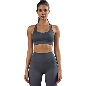 Ensemble de yoga sans couture 2 pièces pour femmes, leggings taille haute et soutien-gorge de sport, séchage rapide - Product Image 2