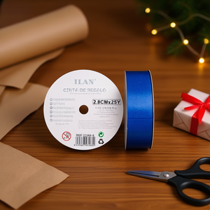 Nastro regalo Ilan 2,8 cm x 25 m blu per confezionare regali - Product Image 2
