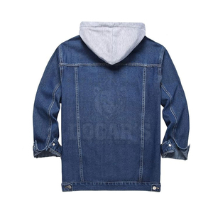 <b>Men's</b> Winter Hoodie Jean <b>Jacket</b> Regular Fit <b>Denim</b> <b>Jacket</b> <b>with</b> <b>Hood</b> 100% Cotton Windproof Eco-Friendly Street Wear - Product Image 2