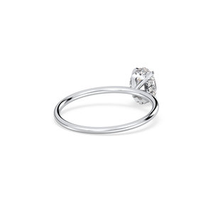 REYES Exquisite IGI Certified HPHT CVD Lab Grown Diamond Hidden Halo Engagement Ring in 14K 18K Solid Gold Women Fine Jewelry - Product Image 6