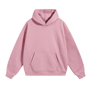 Custom Puff Print Blank Hoodies 400gsm Heavy Fleece Oversized Pullover Streetwear Hoodies No MOQ - Product Image 3